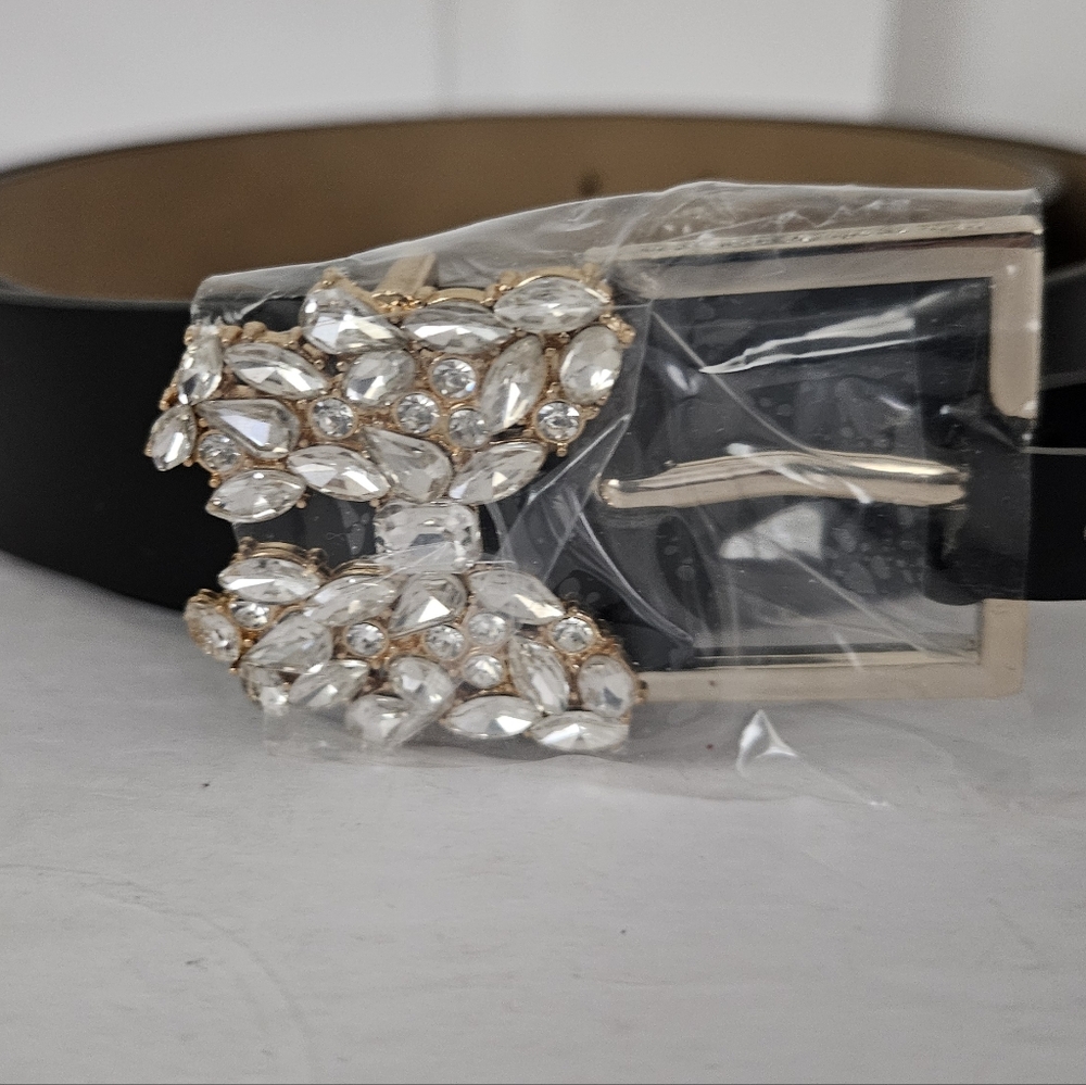 Kate Spade NY NWT Rhinestone Butterfly Leather Belt